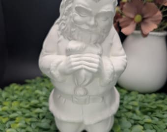 Ready to Ship Ceramic Bisque Vintage ready to paint bisque-ware Praying Santa- Paint Your Own Pottery- Handmade Unfinished Ceramic