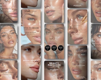 Beauty Instagram Story Templates, Editable Canva for Makeup Artists & Beauty Businesses