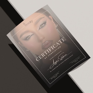 Beauty Educator Certificate Template | Editable Diploma for Coaches & Trainers