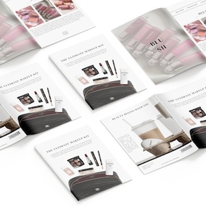 Guia completo de maquiagem em PDF | Lista de produtos essenciais de maquiagem | eBook de beleza digital