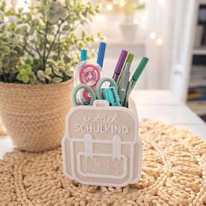 Schoolbag pencil box - back-to-school gift in your choice of color - finally a schoolchild - desk organizer for children?