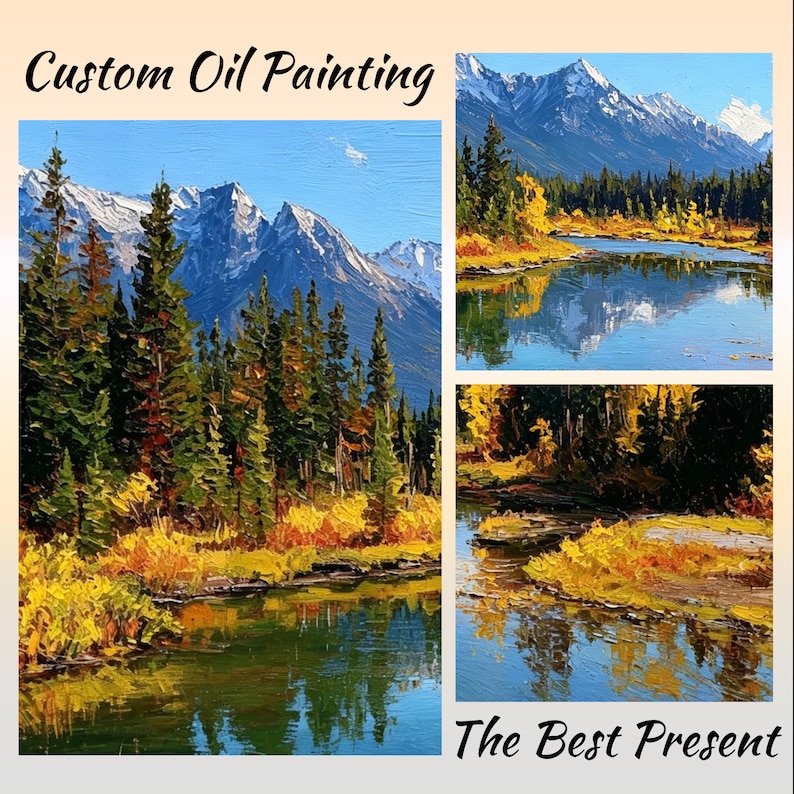 Custom Landscape Oil Painting From Photo Hand-painted Personalized ...