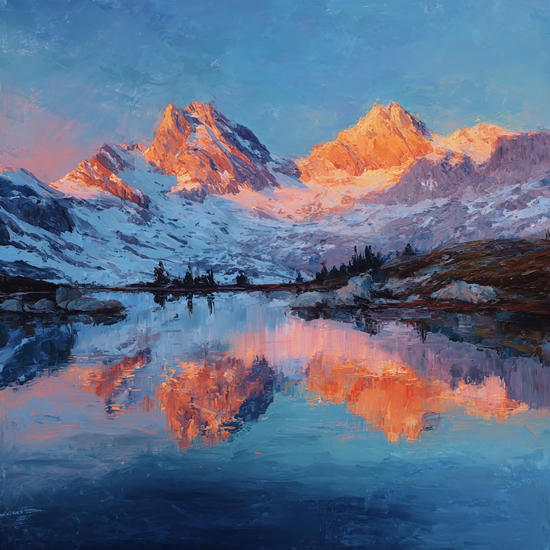 Custom Landscape Oil Painting, Framed Hand Painted Scenery Art on ...