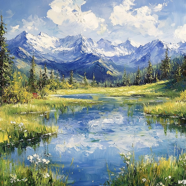Custom Landscape Oil Painting from Photo Handmade Canvas Commission Personalized Scenery Artwork Family Anniversary Gift Home Wall Decor