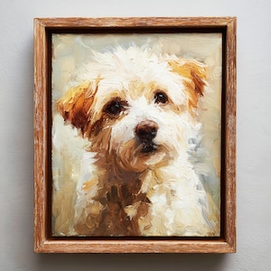 Custom Oil Painting Pet Custom Dog Portrait on Canvas Pet Memorial ...