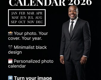 2026 Custom Photo Wall Calendar | Editable Canva Template | Personalized Calendar | Instant Download
