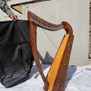 Irish Celtic Harp: Solid Rosewood, 22 Nylon Strings