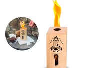 Swedish Torch Fire Log – Portable Campfire for S'mores, Outdoor Cooking, Camping (Made in USA)