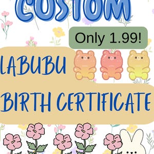 Certificado de nacimiento de monstruo personalizado