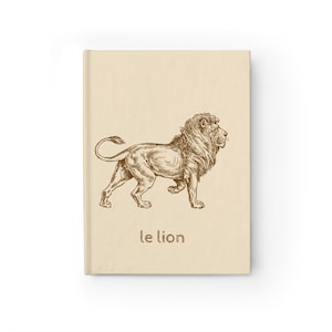 Lion Themed Ruled Journal - Lined Notebook for Nature Lovers, Gift for Animal Lovers, Animal Enthusiasts, Personal Diary, Travel Journal