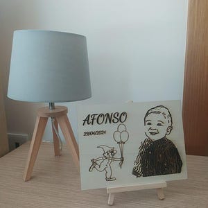Personalized Wooden Frame with Laser Photo
