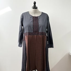 Size:1 X /#17/Inspired Fascination Dress / Eco / Plus size/ Rustic / Upcycled / Boho / Country living / Cottage Chic #217