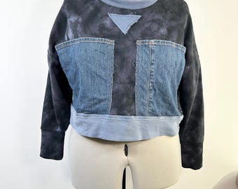 Size:XL/ #14/The rings in the danger Top/ Recycled /Eco/Country living / Cottage Chic