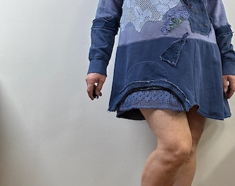 Size : XL-1X/#56/The dreams’s storm/Hand-dyed/Recycled/ Eco/Country living / Cottage Chic#224