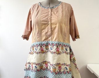 1X size/ Unforgettable Love Dress/Tunic/Eco/Rustic/Country living/Cottage Chic #229