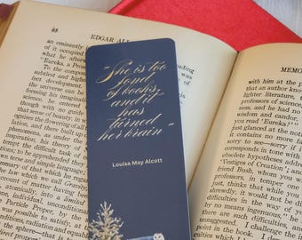 Book Lover Quote Bookmark • Bladwijzer voor gezellige leesstoel • Literair cadeau • 2 x 6 matte bladwijzer