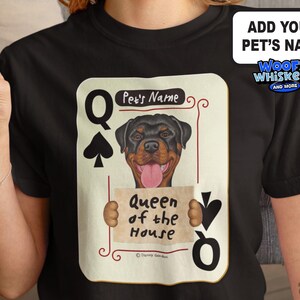 Personalized Rottweiler Mom T-Shirt: Custom Dog Name, Funny Rottie Tee