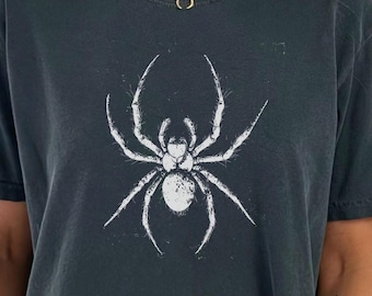 Spider Graphic T-Shirt, Creepy Gothic Punk Tee