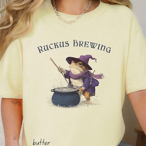 Frog Wizard Sweatshirt: Funny Cottagecore Graphic Pullover