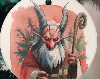 Krampus Christmas Ornament, Folklore Gothic Holiday Decor for Horror Fans