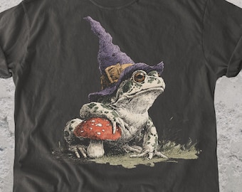 Frosch Zauberer Komfort Farben T-Shirt: Cottagecore Graphic Tee
