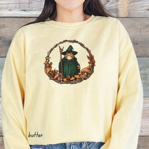 Frog Wizard Sweatshirt Adult Toad Cottagecore Boho Mushroom Pullover Fantasy Fall Crewneck Nature Lover Gift Whimsical Forest Top Him Her