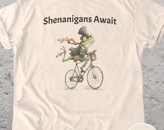 Shenanigans erwarten Frosch-T-Shirt: Komfortfarben Weirdcore-T-Shirt