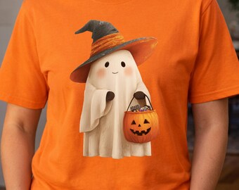 Ghost Witch Shirt: Halloween Pumpkin Trick or Treat Tee (Youth & Adult) Family Matching