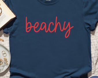 Beachy Comfort Colors T-Shirt: Minimalistisches Ozean Shirt Strand Geschenk