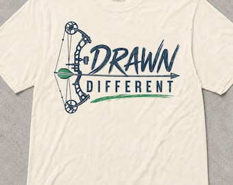Compound Bow Archery Shirt: Drawn Different Graphic Tee (Comfort Colors)