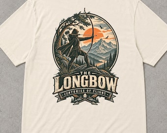 Traditional Longbow Archer T-Shirt: Vintage Bowhunter Graphic Tee
