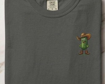 Koszulka Cowboy Pickle Comfort Colors: Zabawna koszulka z grafiką