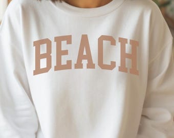 Comfort Colours-strandsweater: vintage gewassen ronde hals kust