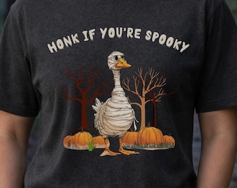 Honk If You're Spooky Goose Sweatshirt: Funny Halloween Costume Pullover