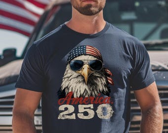 America 250 Eagle Comfort Colors T-Shirt, Patriotic USA Vintage Style 4th of July