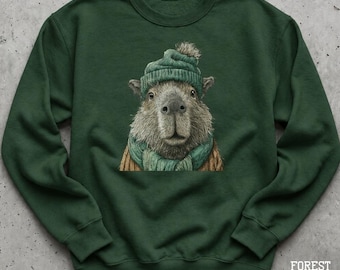 Capybara Cozy Sweatshirt, Funny Animal Rodent Sweater