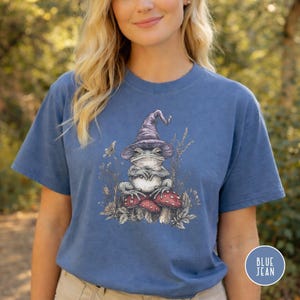 Vintage Frosch-Zauberer-T-Shirt: Comfort Colors Verspieltes Goblincore-T-Shirt, skurriles Tier-T-Shirt Bild 9