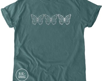 Butterfly Comfort Colors Shirt: Minimalist Boho Nature Tee