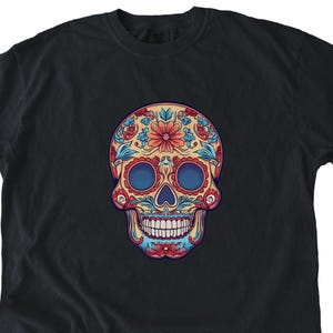 Comfort Colors Sugar Skull Tee: Dia de los Muertos Celebration