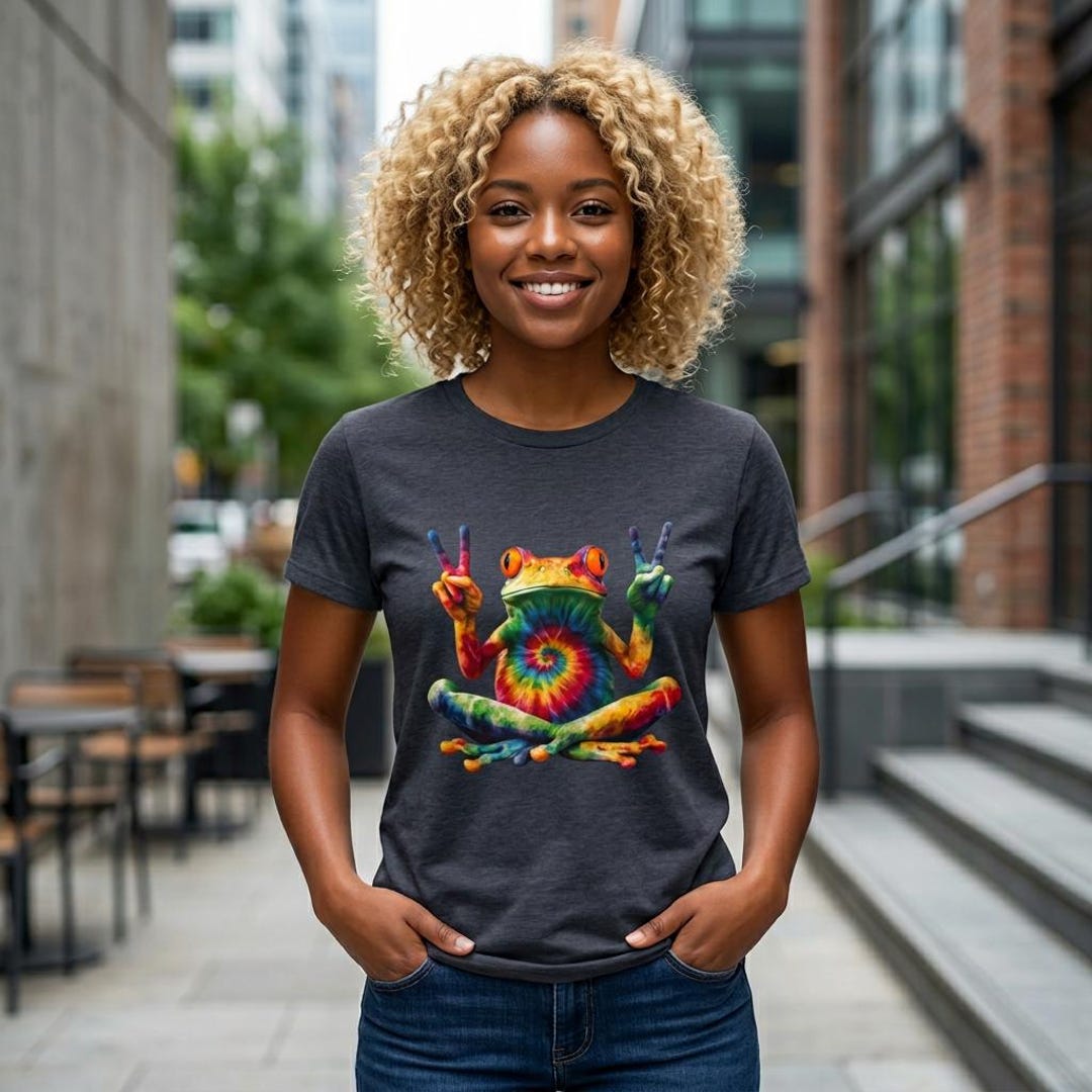 Tie Dye Peace Frog T-shirt: Trippy Hippie Psychedelic Tee - Etsy
