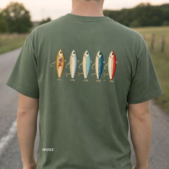 Vintage Fishing Lure T-shirt Retro Angler Tee Fisherman Gift 