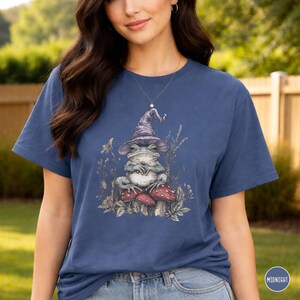 Vintage Frosch-Zauberer-T-Shirt: Comfort Colors Verspieltes Goblincore-T-Shirt, skurriles Tier-T-Shirt Bild 6