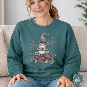 Vintage Frosch-Zauberer-T-Shirt: Comfort Colors Verspieltes Goblincore-T-Shirt, skurriles Tier-T-Shirt Bild 12