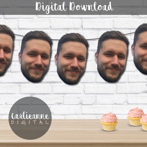 Bräutigam Bachelorette Banner, Gesichtsdekoration, Bachelorette Dekorationen, Bachelor Party Banner, Bachelor Custom, Wimpelkette, Bräutigam Gesicht