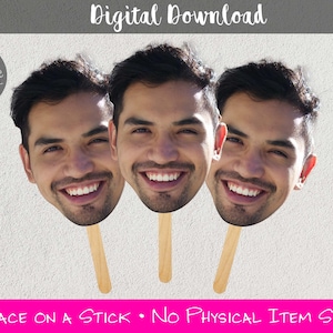 Face on a Stick, Face Decorations, Big Head Cutout, Groom Face Stick, Bachelorette Decorations, Bachelor Party Banner, Groom Face on a Stick