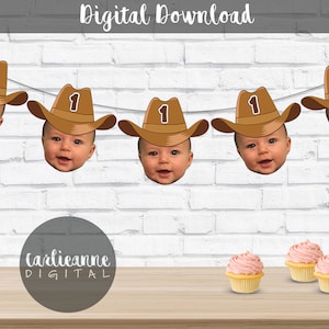 Il mio primo striscione con la faccia da cowboy per il compleanno del rodeo, festa a tema rodeo per la prima volta, decorazioni con la faccia da cappello da cowboy, striscione per il compleanno dei bambini, compleanno a tema western