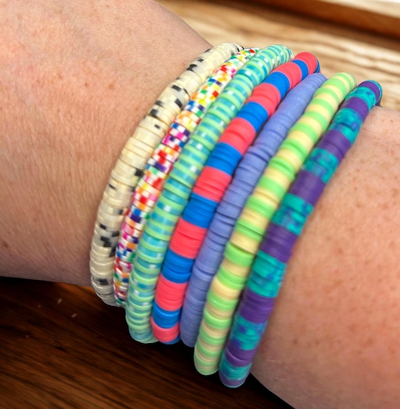 Clay beaded bracelets