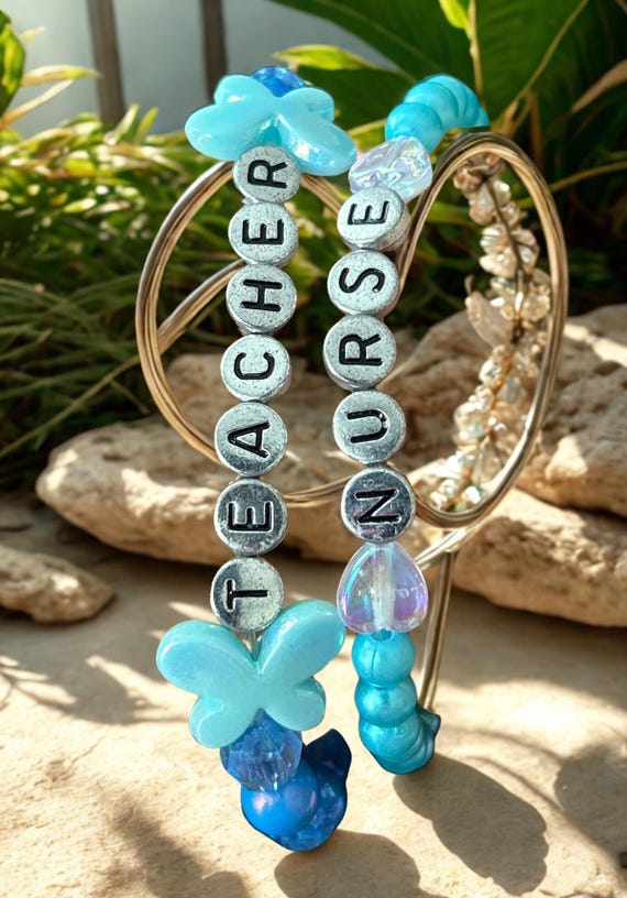 Nurse and teacher beaded bracelets