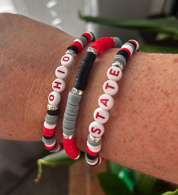 Heishi beaded bracelet set