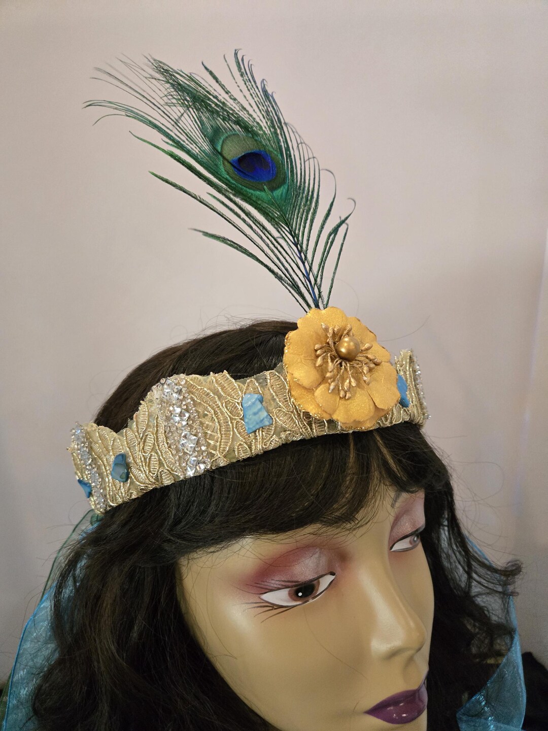 Peacock Flapper Princess Crown - Etsy